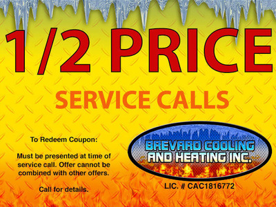 1/2 PRICE SERVICE CALL